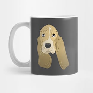 cute basset hound puppy face Mug